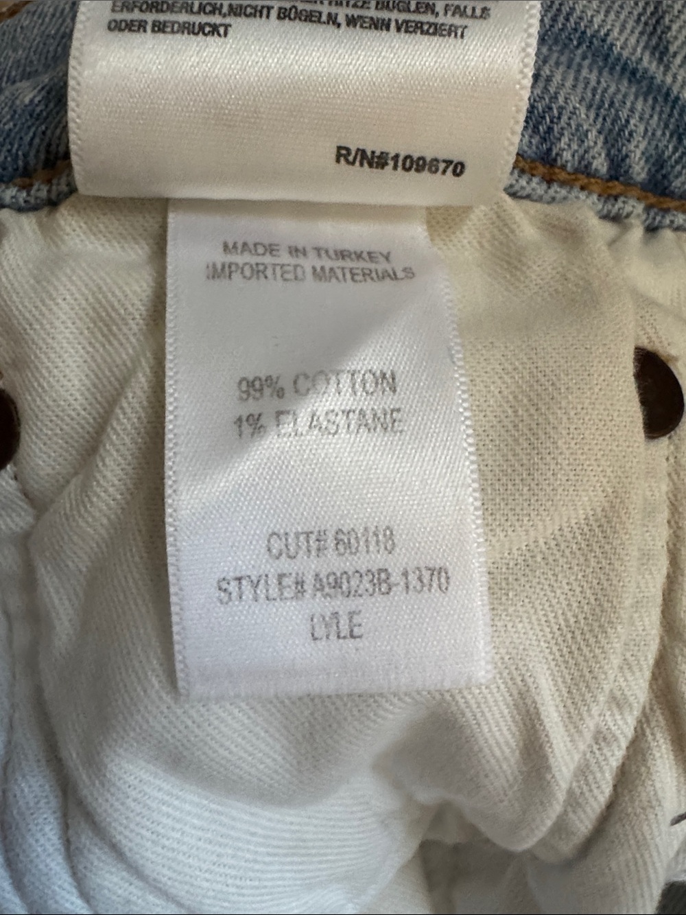 Agolde Lyle Low-Rise Slim Jeans Rift Light Wash Size 25 - Picture 13 of 16